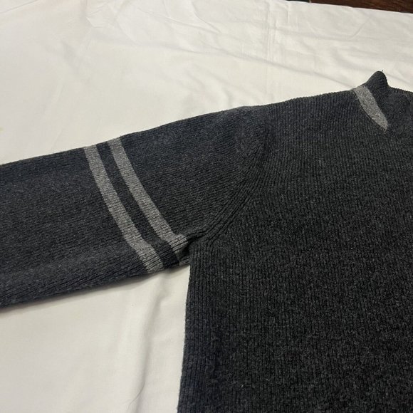 Bowen & Wright Mens  Size XL Black Lambs Wool Sweater 4 Button Mock Neck - Picture 8 of 10